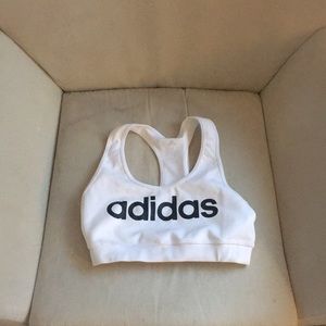 Adidas white sports bra